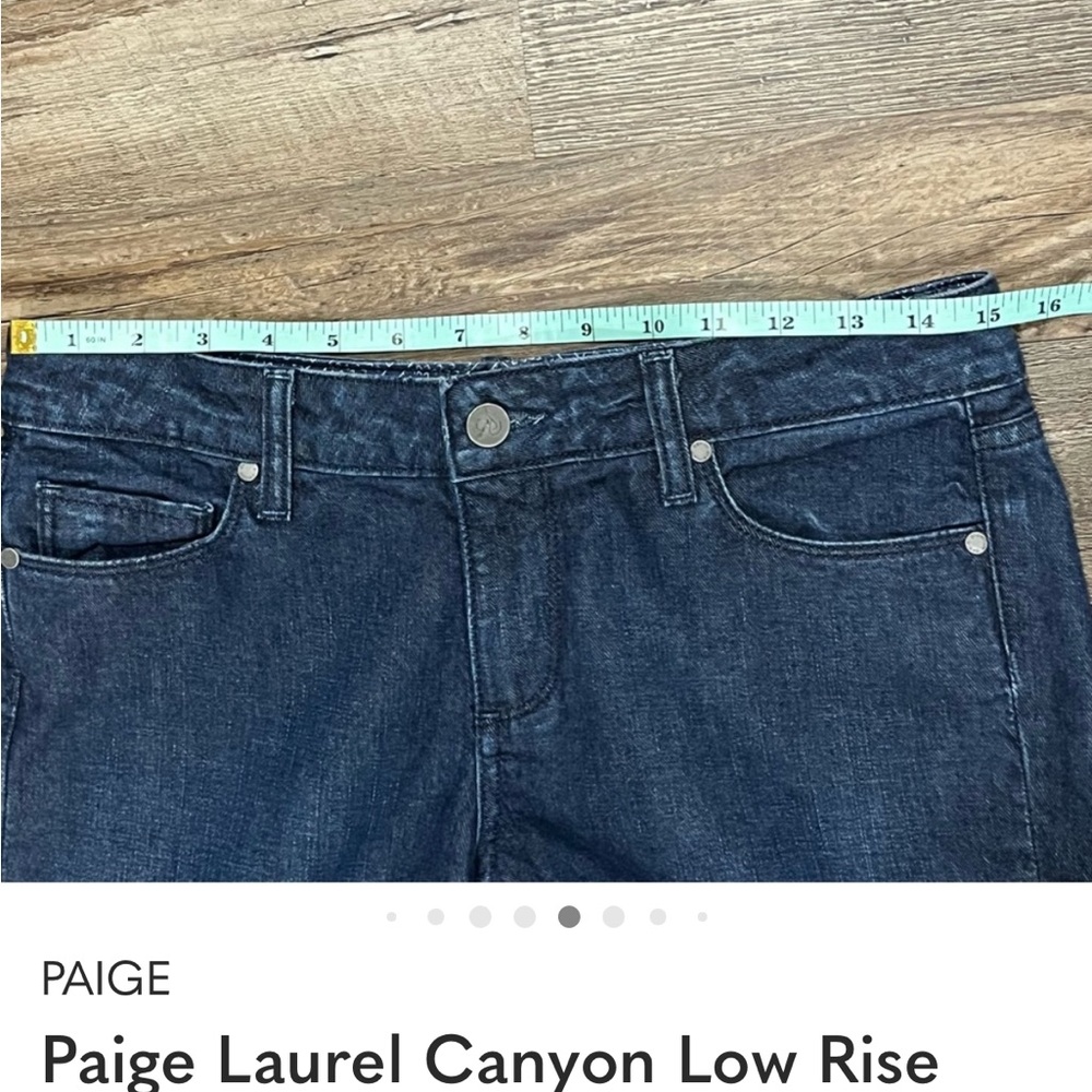 Paige Laurel Canyon Low Rise Bootcut Jeans Sz 30/10 30x34 Staple Y2K 90s Western - Picture 7 of 9